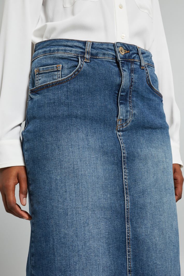 Denim midi skirt Intrend - 4