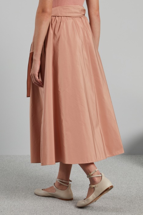 Gonna ampia in taffetà