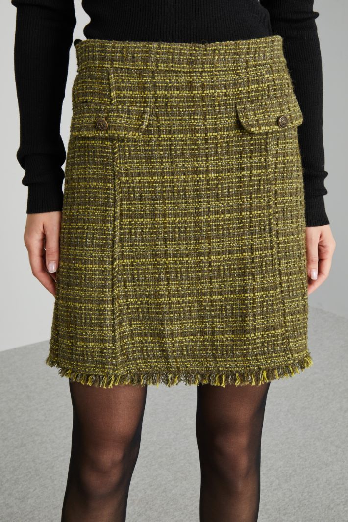 Short skirt in tweed lamé Intrend - 4