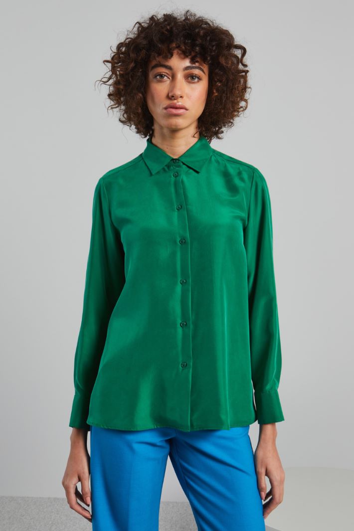 Washed silk shirt Intrend - 3