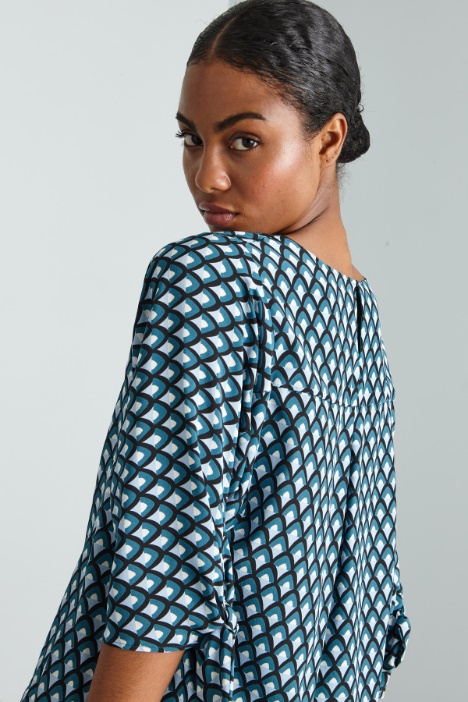 Blusa in crépe di pura seta