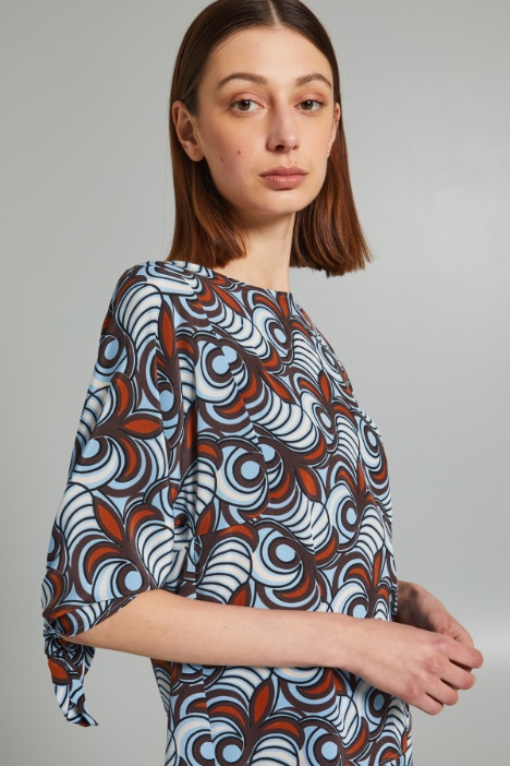 Blusa in crépe di pura seta