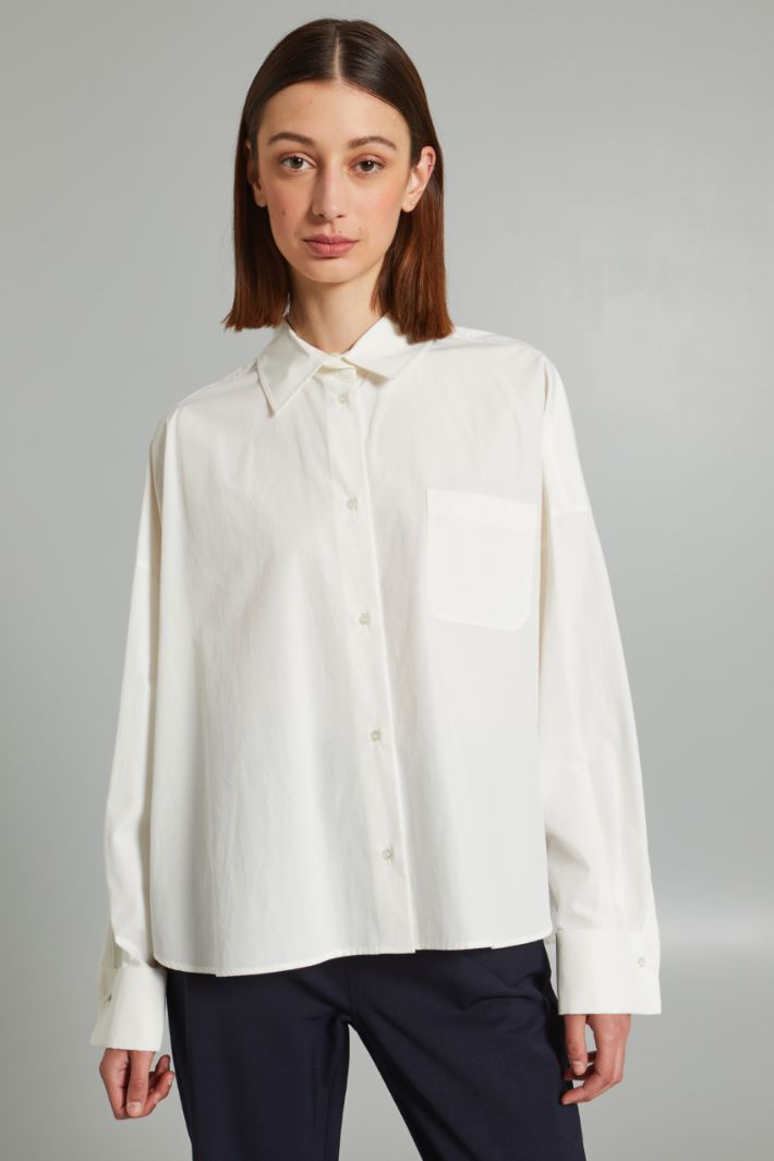 Boxy poplin shirt Intrend - 3