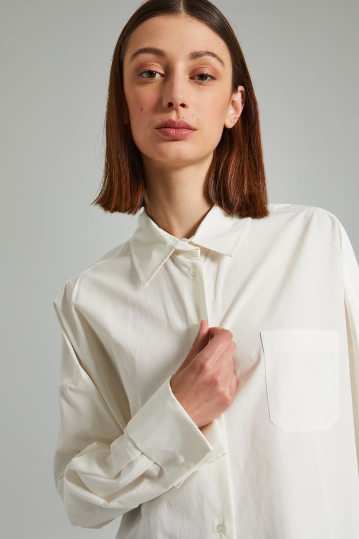 Boxy poplin shirt Intrend - 4