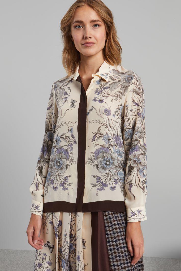 Printed pure silk shirt Intrend - 3