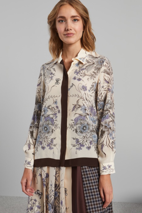 Printed pure silk shirt Intrend