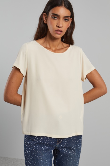 Blusa a mezze maniche in crépe Intrend