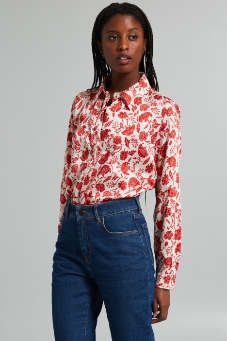 Printed twill shirt Intrend