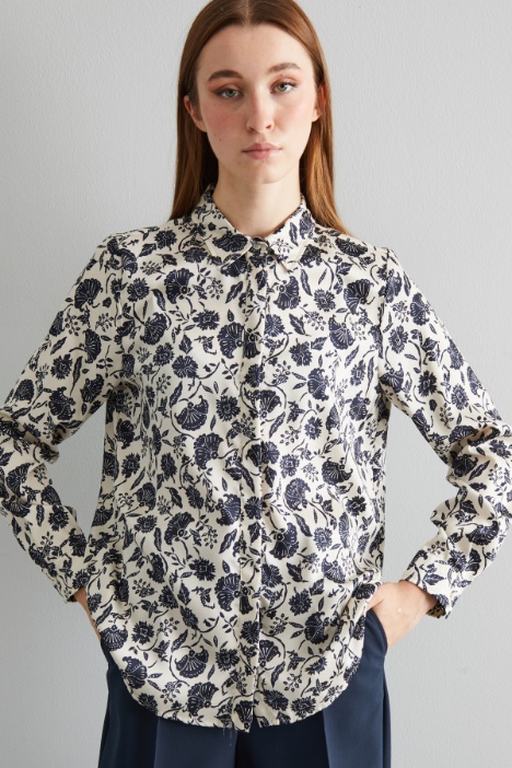 Printed twill shirt Intrend