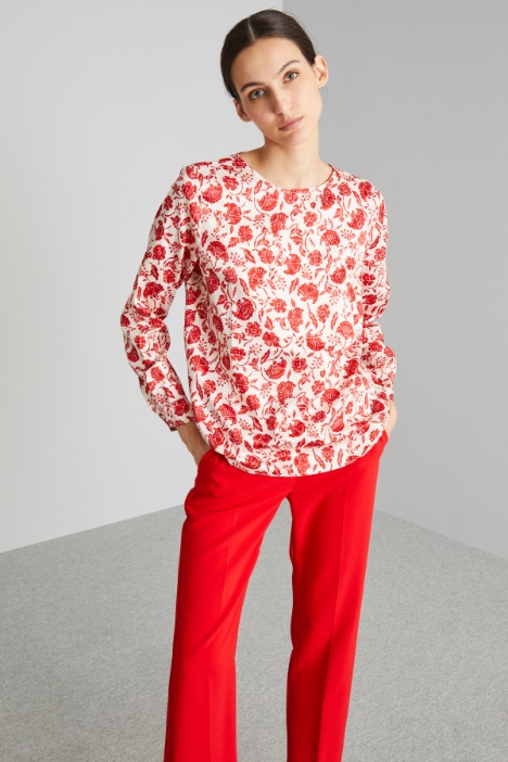 Printed twill blouse Intrend