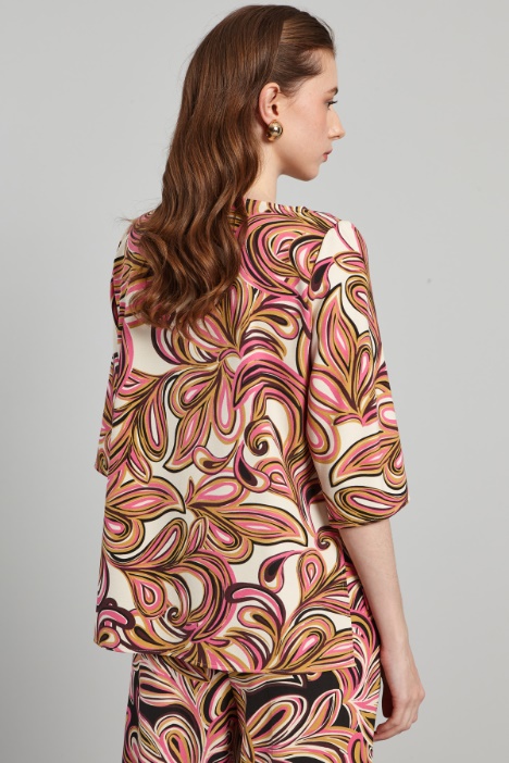 Blusa asimmetrica in sablé