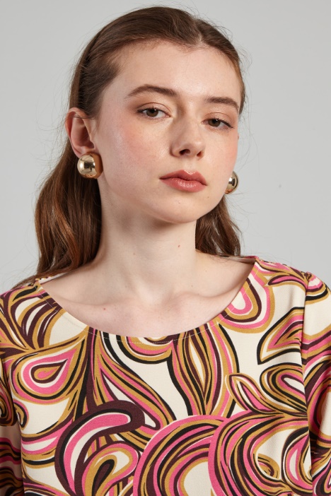 Blusa asimmetrica in sablé