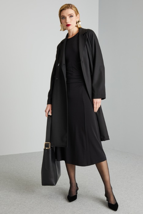 Double-breasted trench coat in stretch fabric Intrend