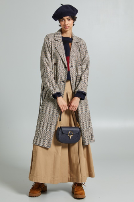 Double-breasted trench coat in stretch fabric Intrend