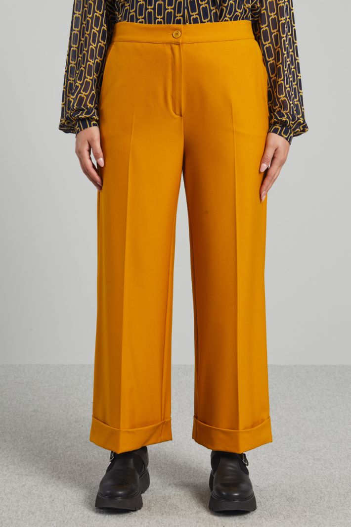 Pantaloni ampi con risvolto Intrend - 3