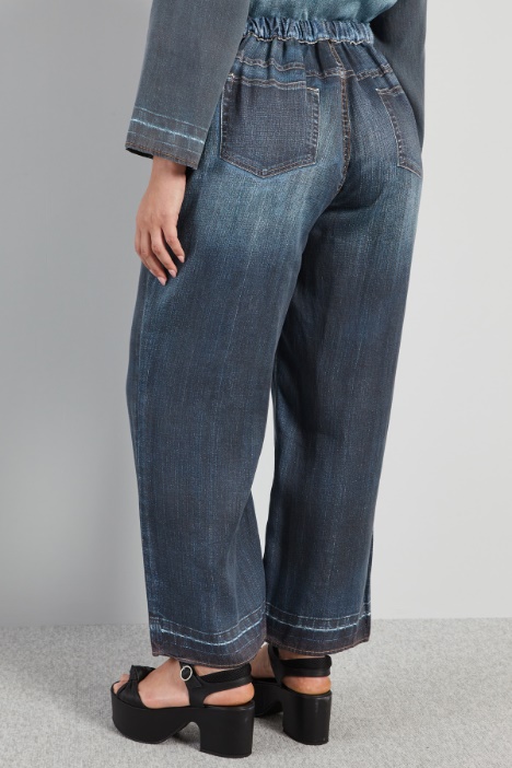 Pantaloni cropped stampati