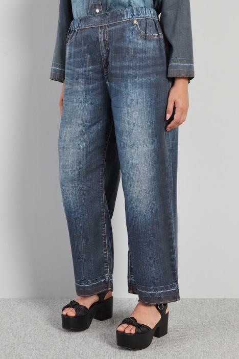 Pantaloni cropped stampati