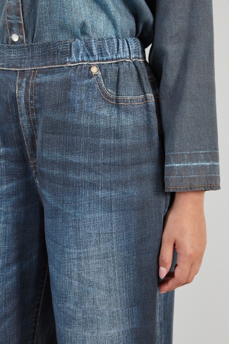 Pantaloni cropped stampati