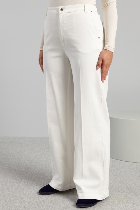 Pantaloni in bull di cotone