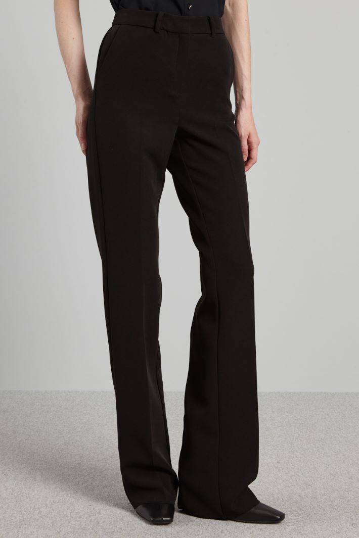 Straight crepe trousers Intrend - 3