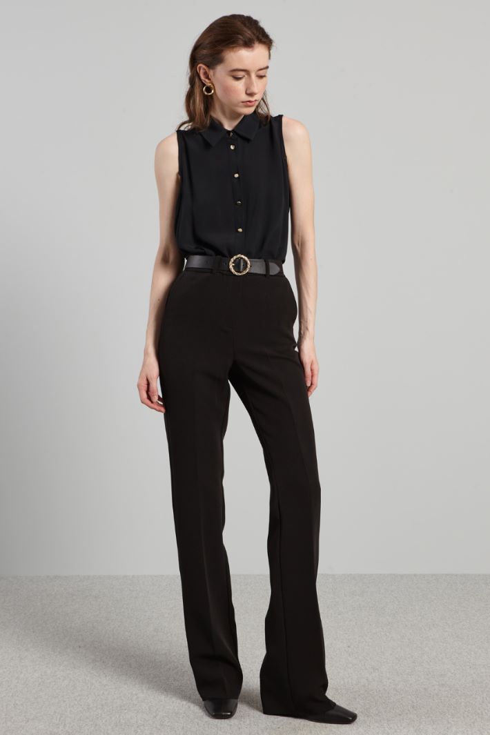 Straight crepe trousers Intrend