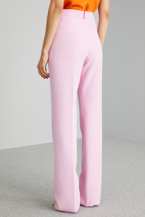 Pantaloni dritti in crépe