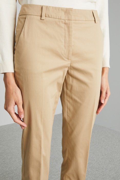 Pantaloni in raso di cotone