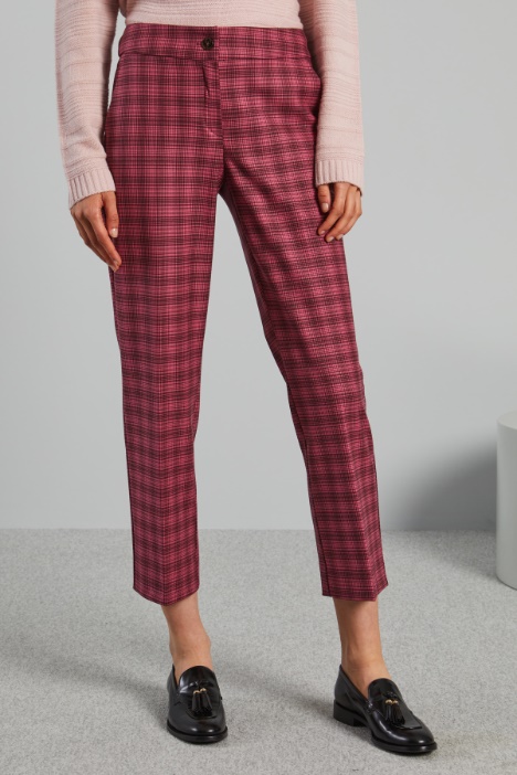 Pantaloni dritti in batavia