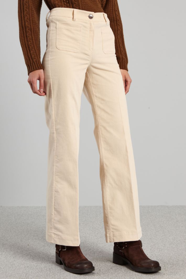 Velvet trousers with pockets Intrend - 2