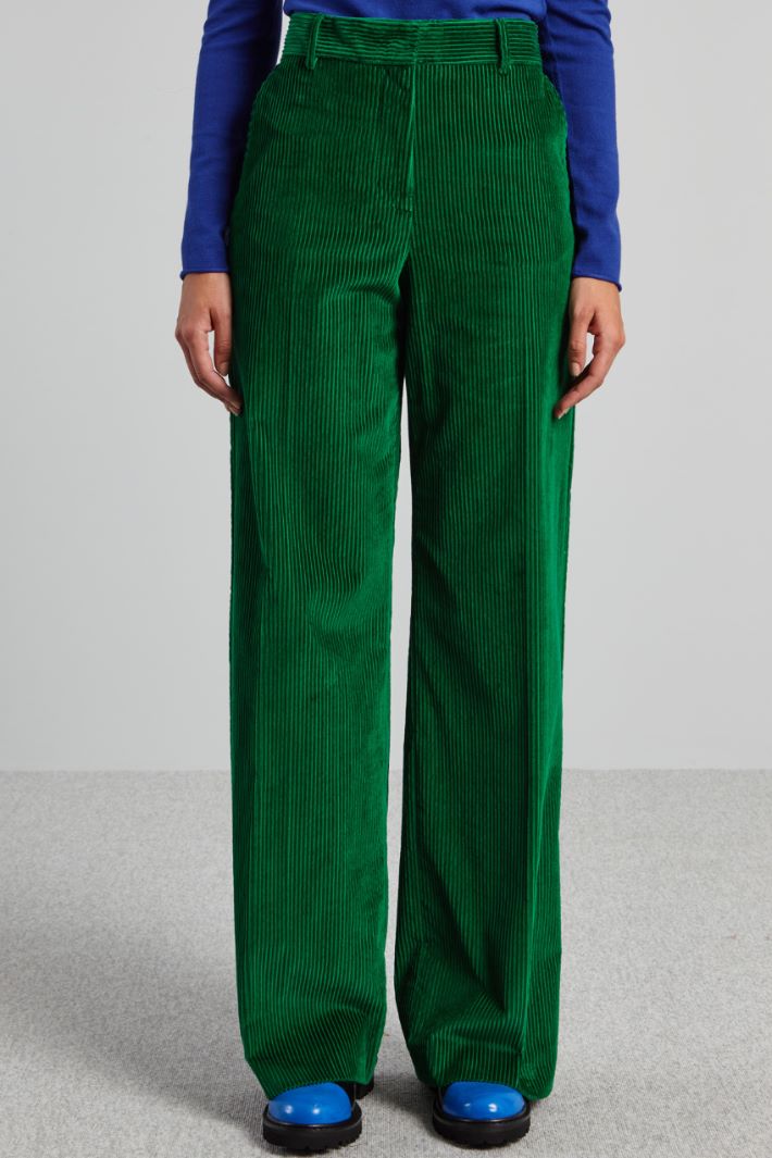 Cotton velvet trousers Intrend - 3