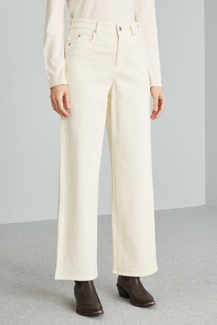 Wide leg drill trousers Intrend - 3