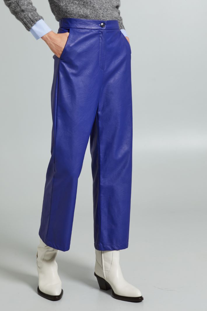 Faux-leather trousers Intrend - 3