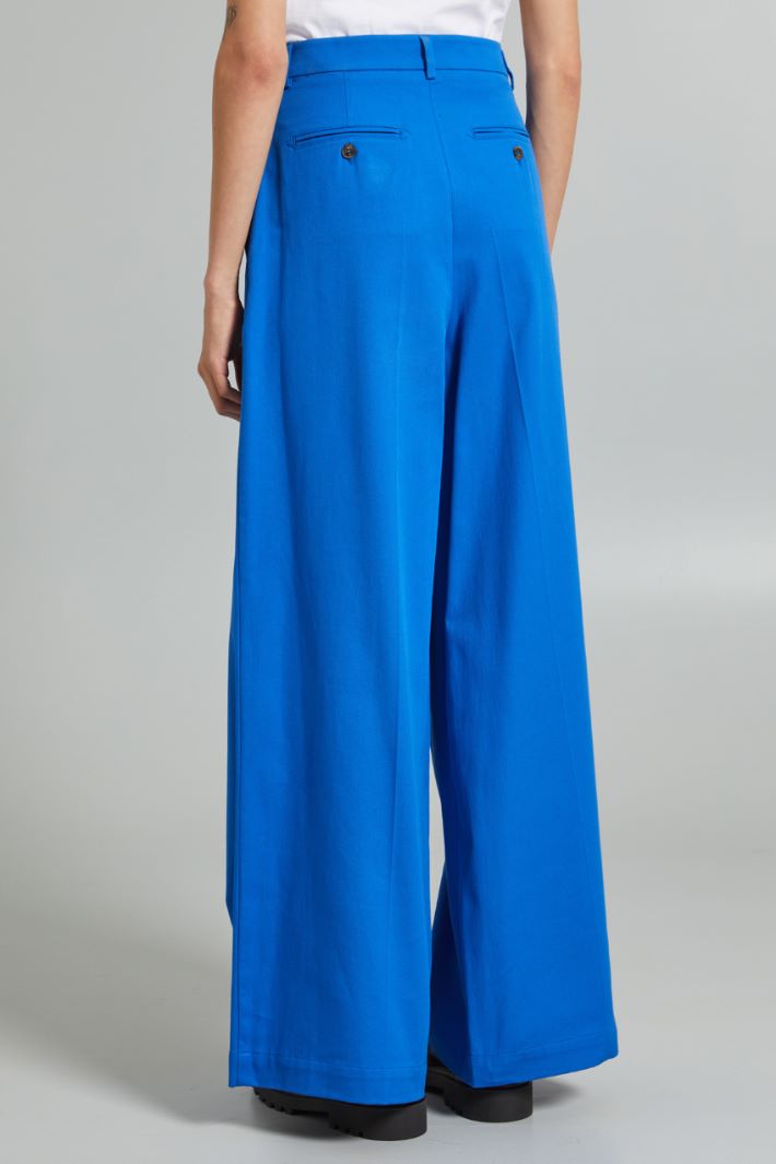 Flared trousers in stretch cotton Intrend - 2