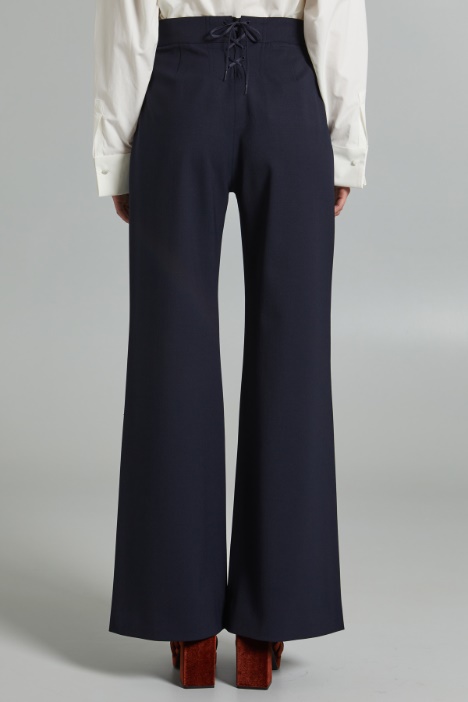 Pantaloni in gabardina di misto lana