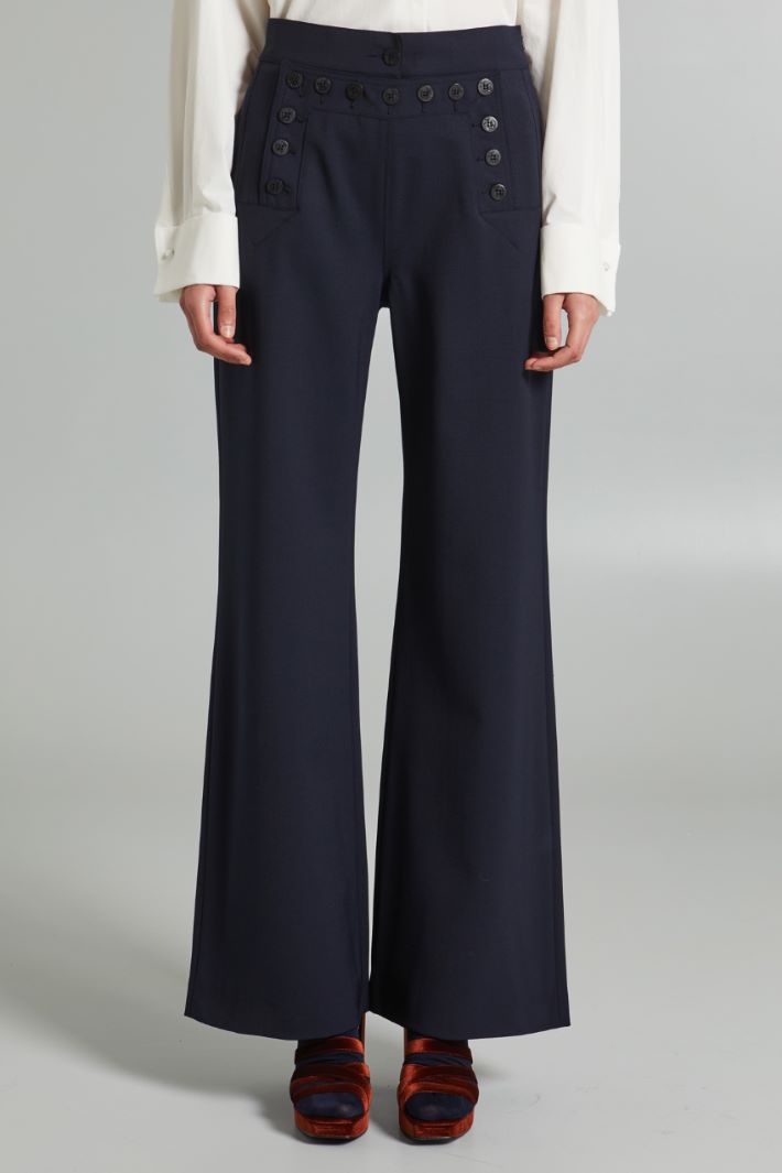 WooL blend gabardine trousers Intrend - 3