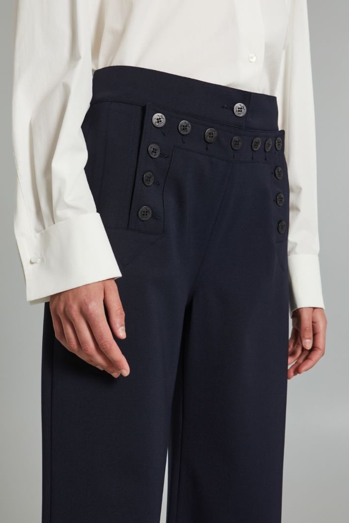 WooL blend gabardine trousers Intrend - 4