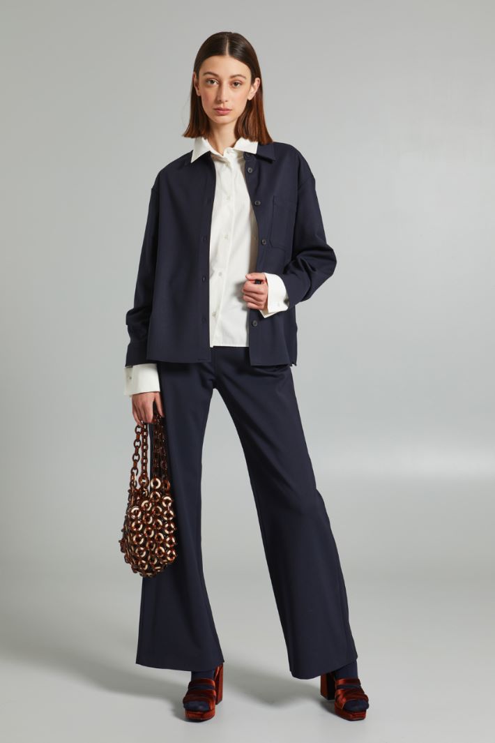 WooL blend gabardine trousers Intrend