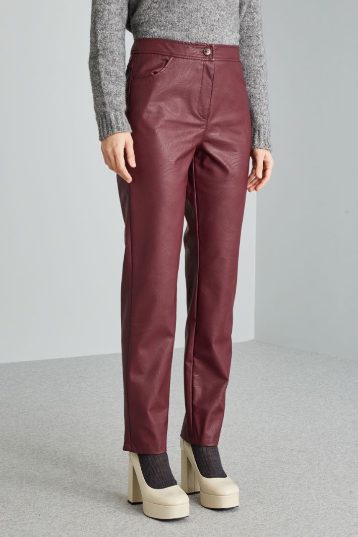 Faux leather trousers Intrend - 3