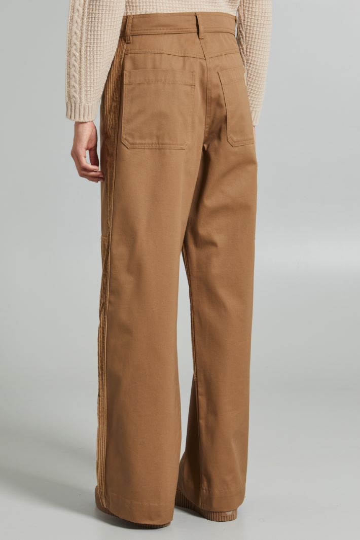 Trousers with velvet inserts Intrend - 2