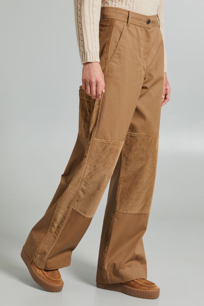 Trousers with velvet inserts Intrend - 3