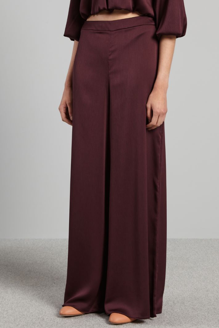 Wide-leg crepon trousers Intrend - 2