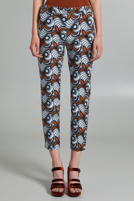 Pantaloni a sigaretta in faille