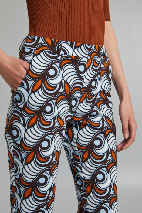 Pantaloni a sigaretta in faille