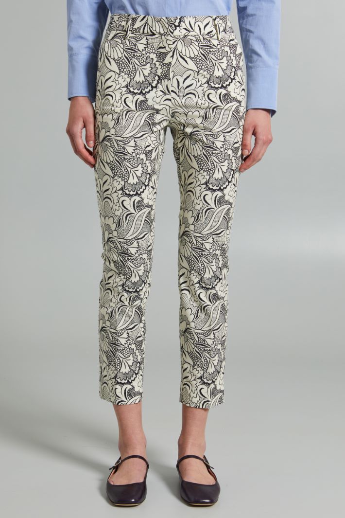 Printed cotton trousers Intrend - 2