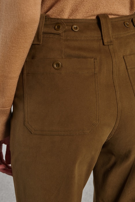 Pantaloni in drill di cotone