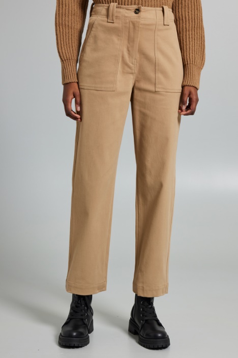 Pantaloni in drill di cotone