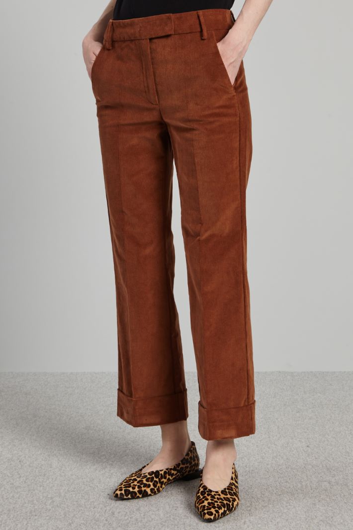 Turn-up velvet trousers Intrend - 2