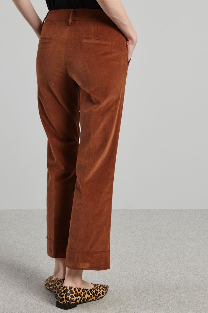 Turn-up velvet trousers Intrend - 4