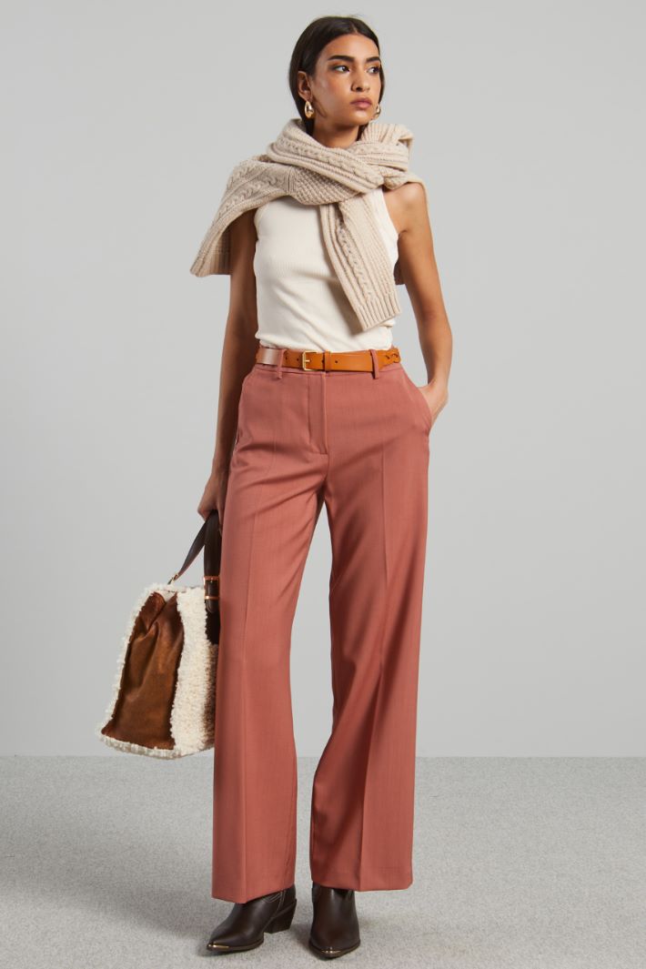 Wide leg canvas trousers Intrend