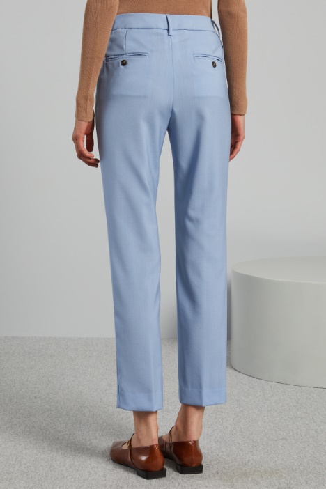 Pantaloni a sigaretta in lana
